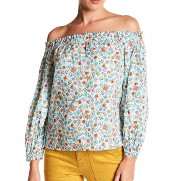 J.Crew Size 2 Liberty Of London Edenham Floral Blouse Pullover Puff Sleeve Boho‎ - Picture 1 of 8